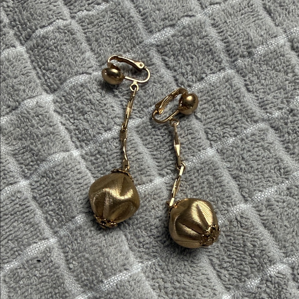 Elegant Gold Clip-On Earrings